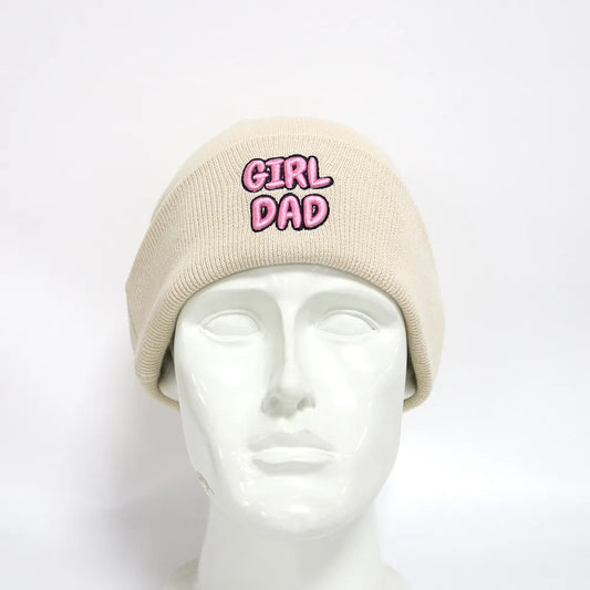 Vibrant Pink Girl Dad Beanie